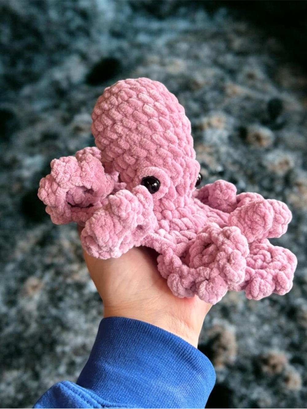 Handmade Crochet Lavender Mini Octo - Picture 2 of 3